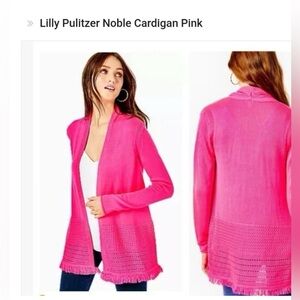 Lilly Pulitzer Vibrant Pink Open-Front Cardigan